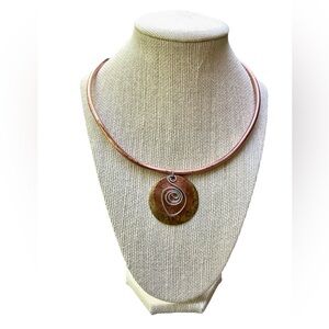 Mixed Metal Collar Necklace Handmade USA